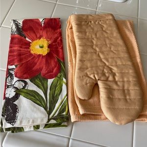 Kitchen Towel and Oven Mitt Set